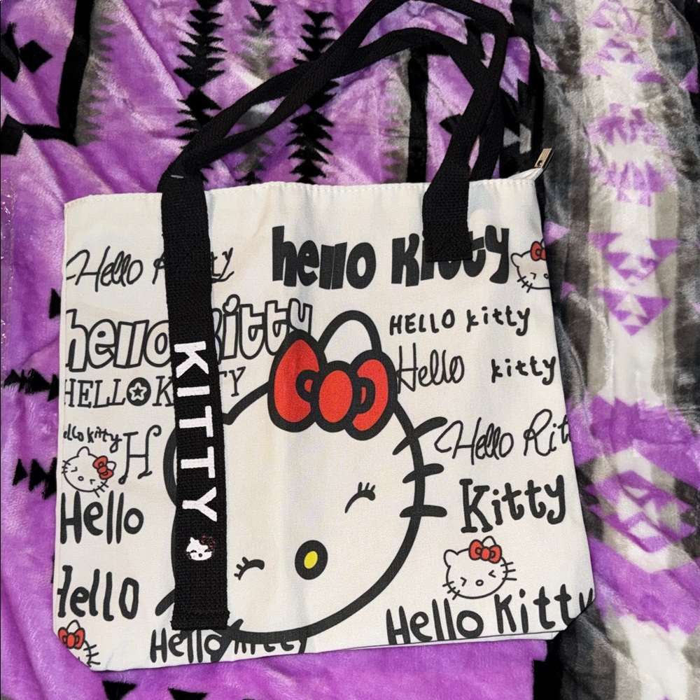 ⭐ 5 for $30 Mix & Match Items.. 
Hello Kitty Tote Bag with Black Straps